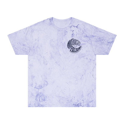 Midnight Blue Color Blast T-Shirt with Moon and Stars Design
