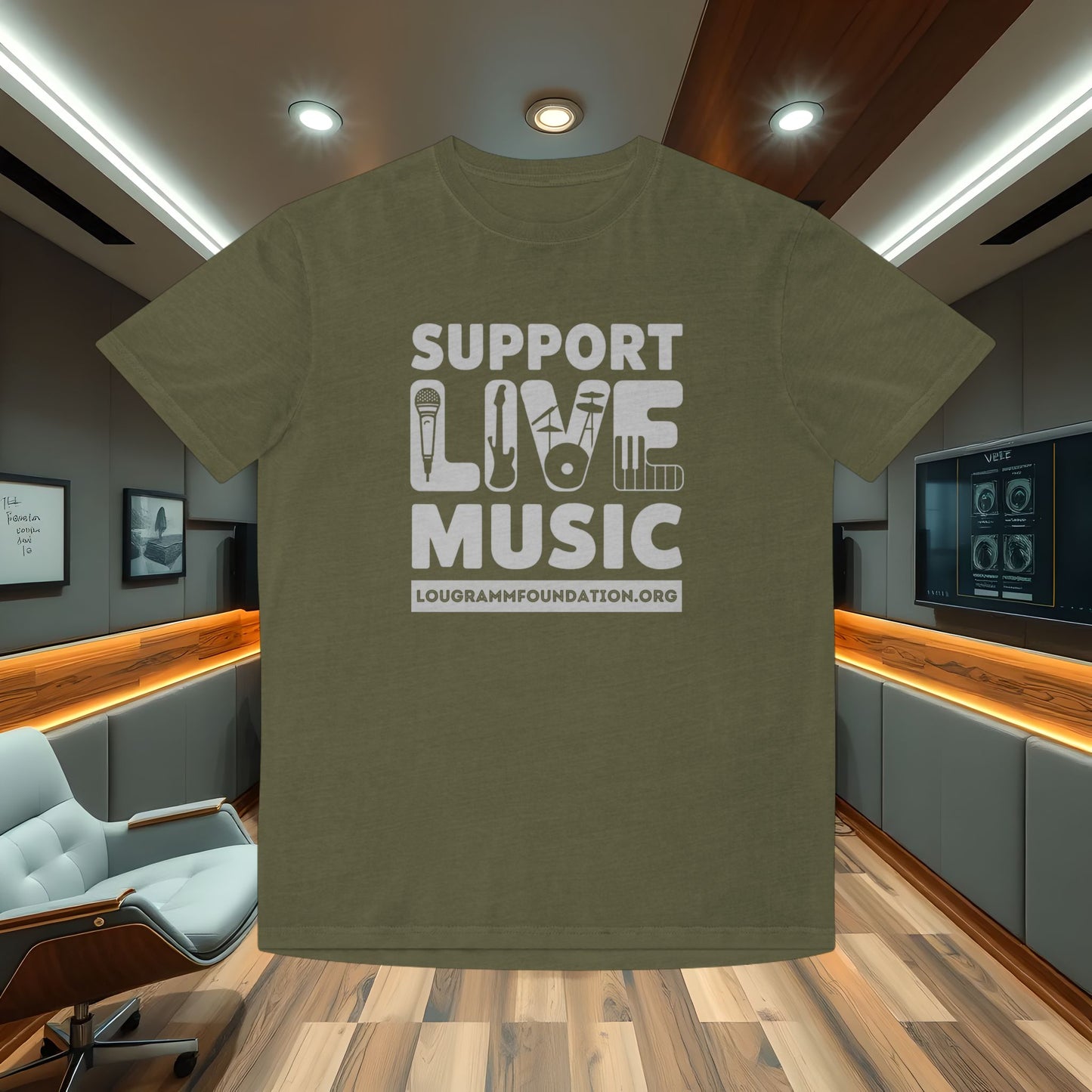 T-Shirt - Lou Gramm Foundation Support Live Music Live Musicians