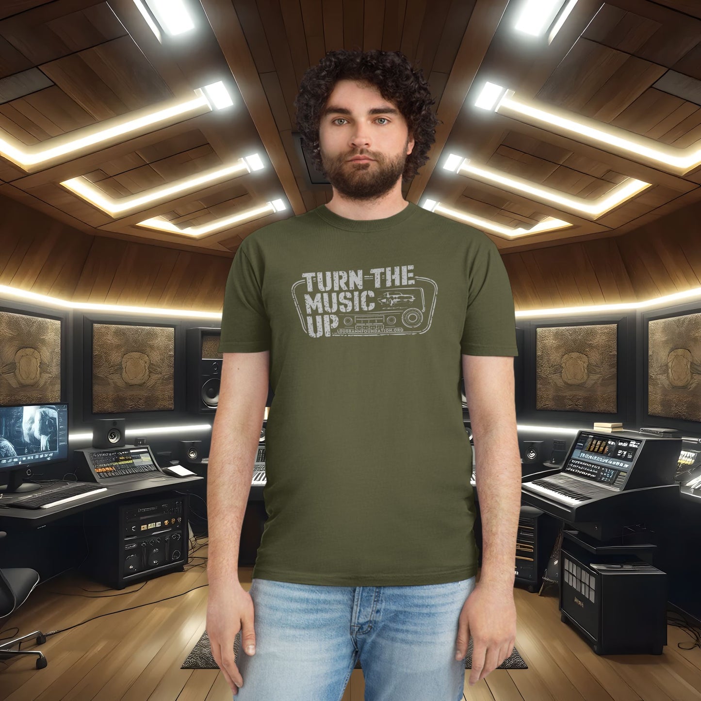 Turn The Music Up Radio - Faded Unisex T-shirt