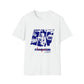 Lou’s Garage Blue logo - Unisex Softstyle T-Shirt