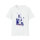 Lou Gramm Stencil Blue logo - Unisex Softstyle T-Shirt