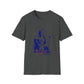 Lou Gramm Stencil Blue logo - Unisex Softstyle T-Shirt