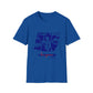 Lou’s Garage Blue logo - Unisex Softstyle T-Shirt