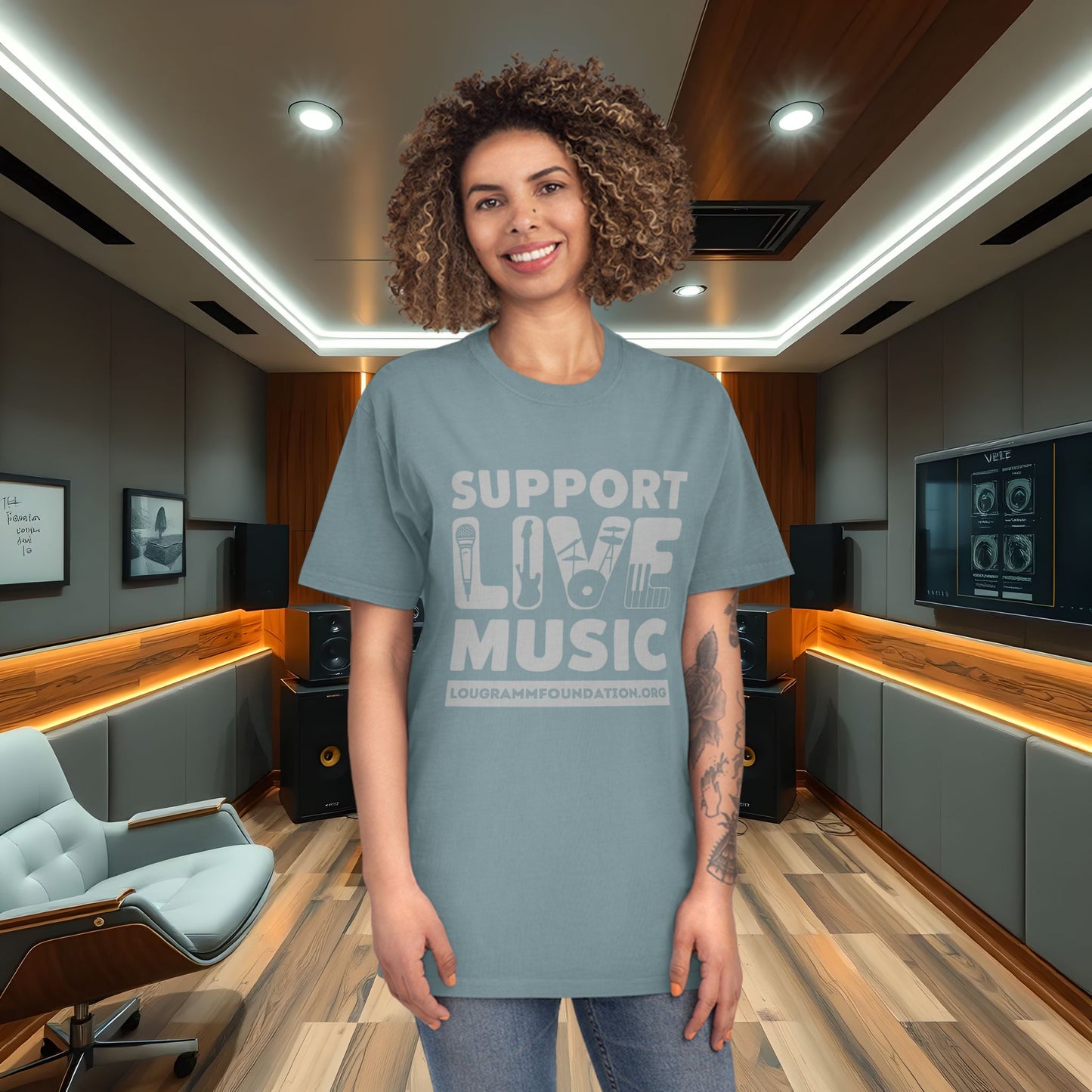 T-Shirt - Lou Gramm Foundation Support Live Music Live Musicians