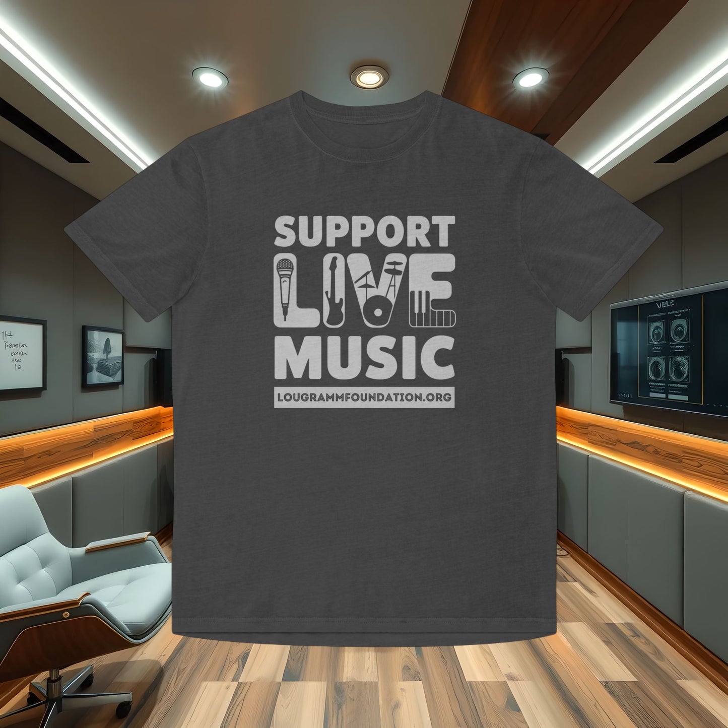 T-Shirt - Lou Gramm Foundation Support Live Music Live Musicians
