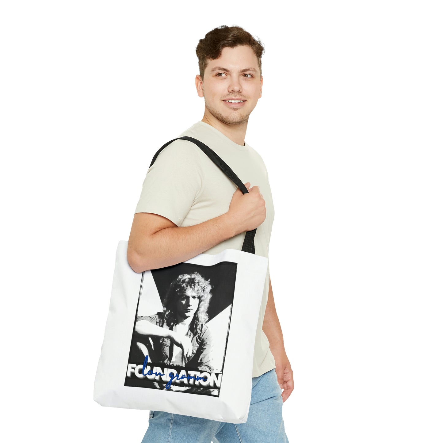 Lou Gramm Foundation Black, White & Blue - Tote Bag (AOP)